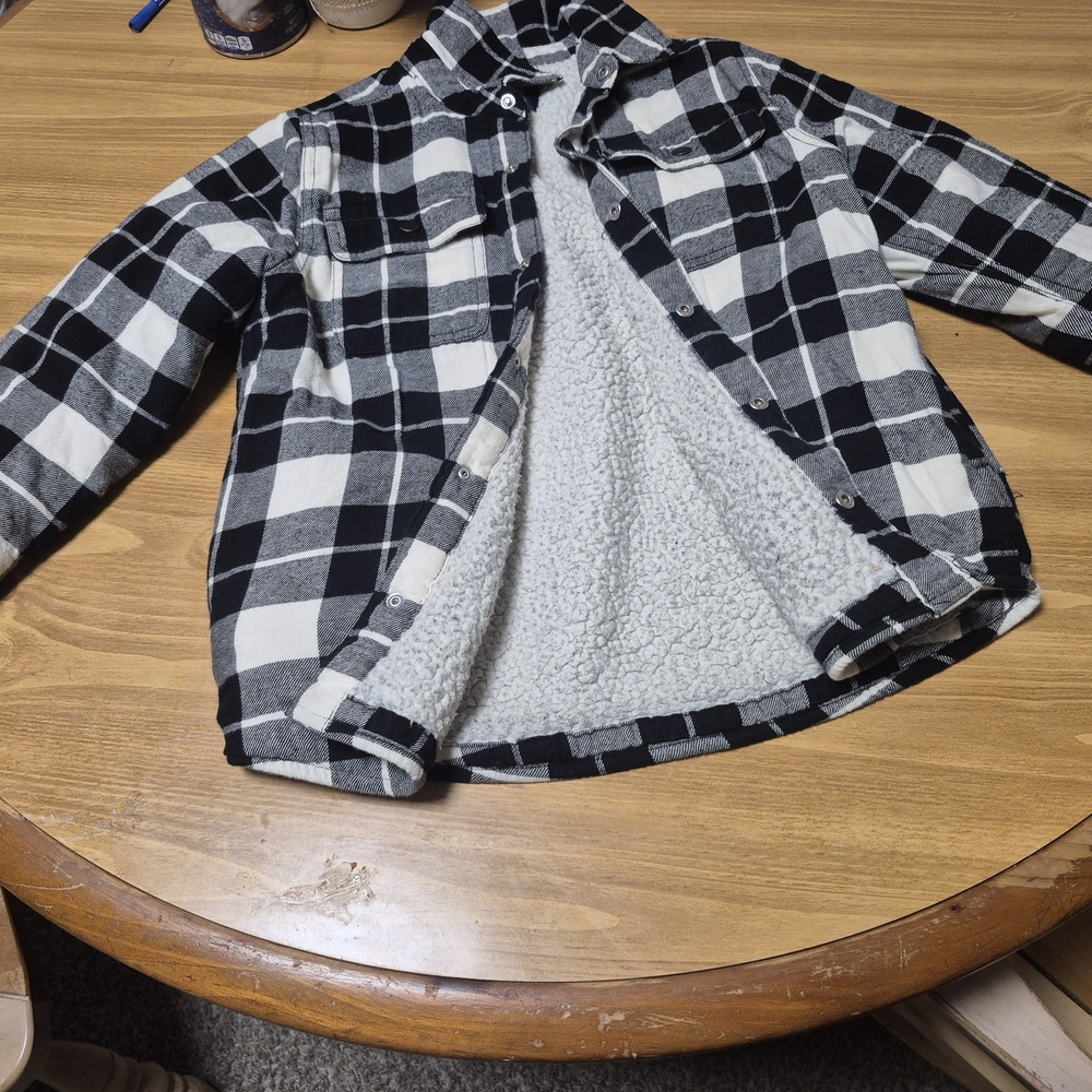 Place Black and White Checkered Kids Jacket